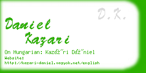 daniel kazari business card